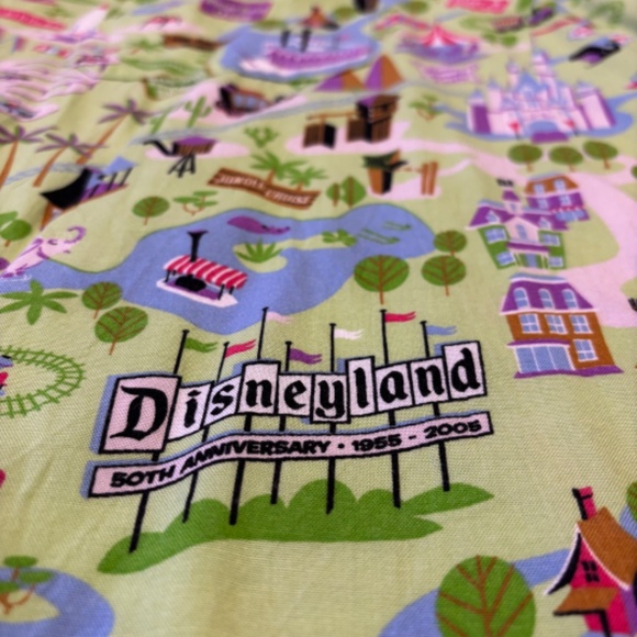 Disneyland 50th Anniversary Rayon Hawaiian SHAG Tiki 2005 Rayon Shirt Men XXL - Picture 2 of 4